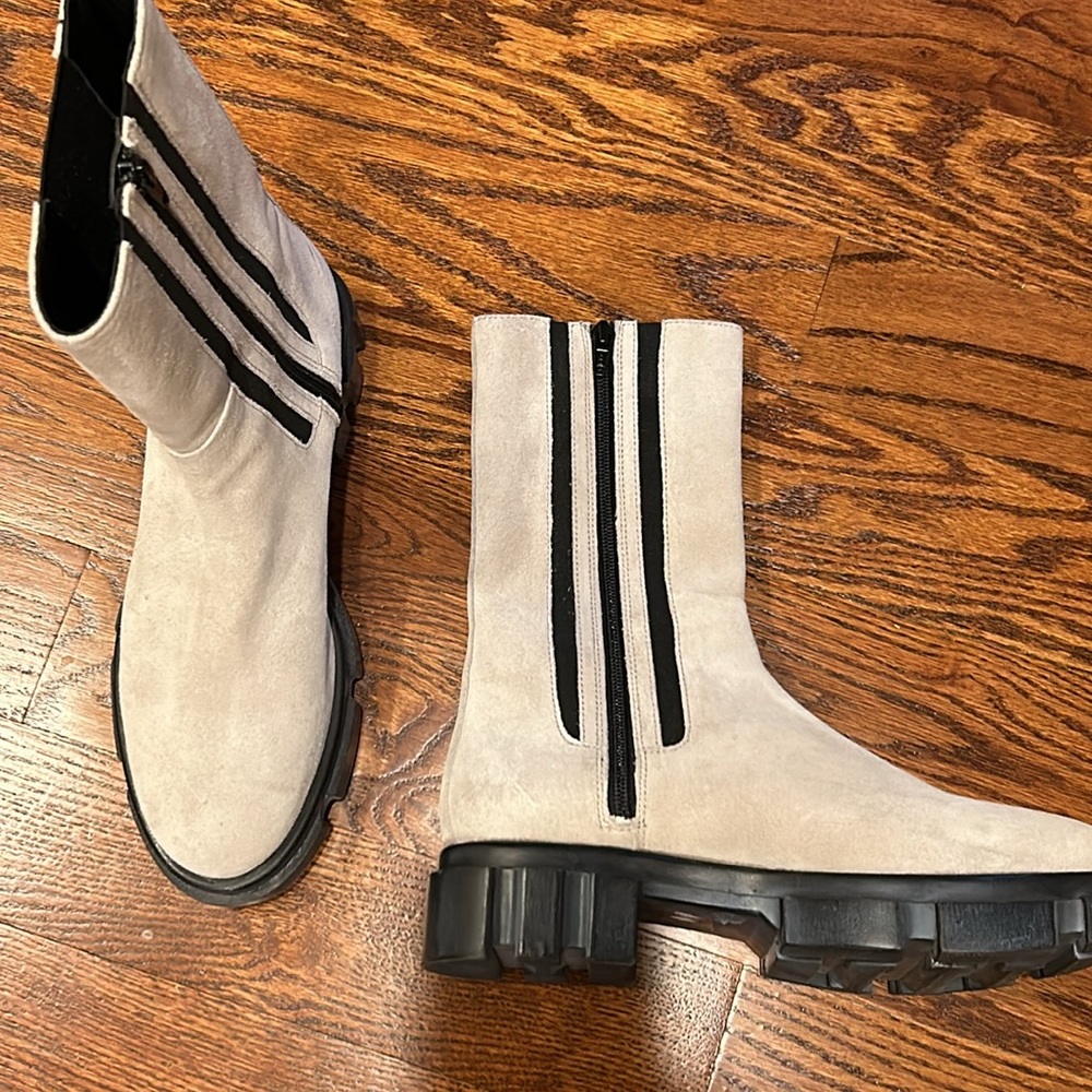FREE PEOPLE chelsea Womens Suede Platform Mid-Calf Boots
